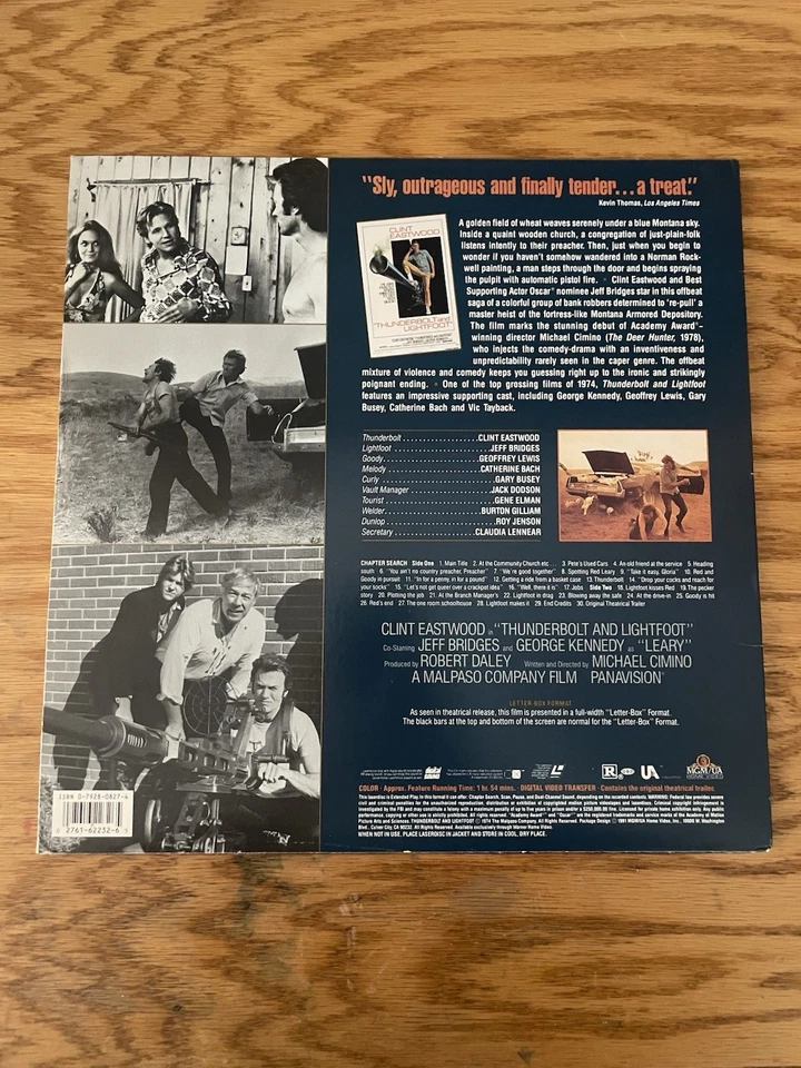 Thunderbolt and Lightfoot Laserdisc - (Clint Eastwood) - 1991 Letterbox Edition - Image 2 of 2
