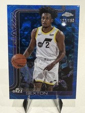 Collin Sexton 2025-26 Topps Chrome Blue Wave Refractor Base /150  