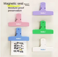 5-Pack Magnetic Bag Clips – Refrigerator Chip Clips with Airtight Seal for Food
