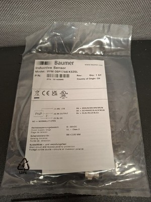 Neu Baumer Näherungssensor IFFM 08P17A6/KS35L Neu UK Lager