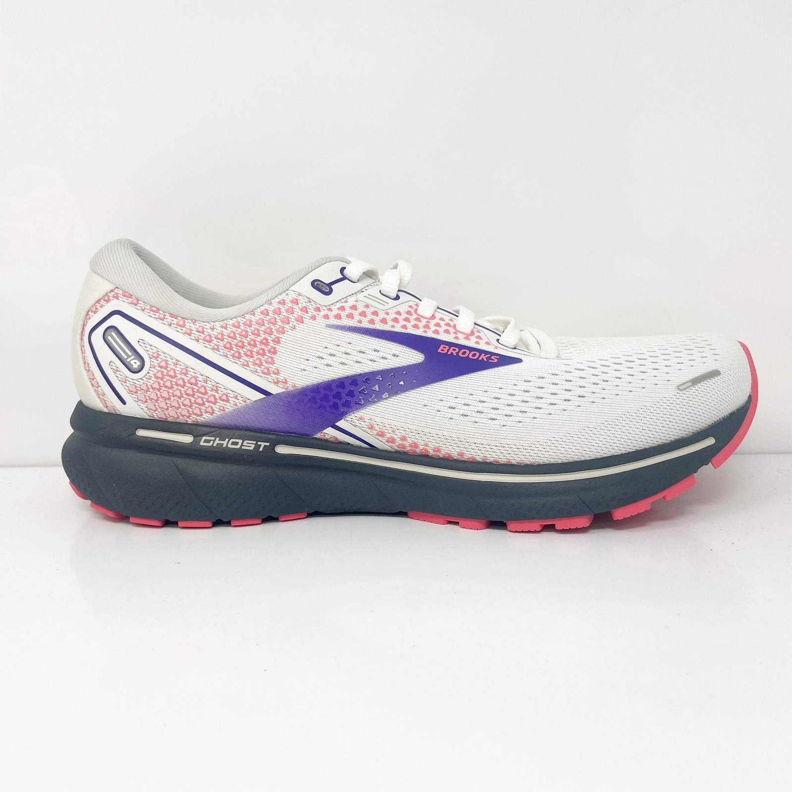 Brooks Womens Ghost 14 1203561B192 White Running Shoes Sneakers Size 10 B thumbnail 9