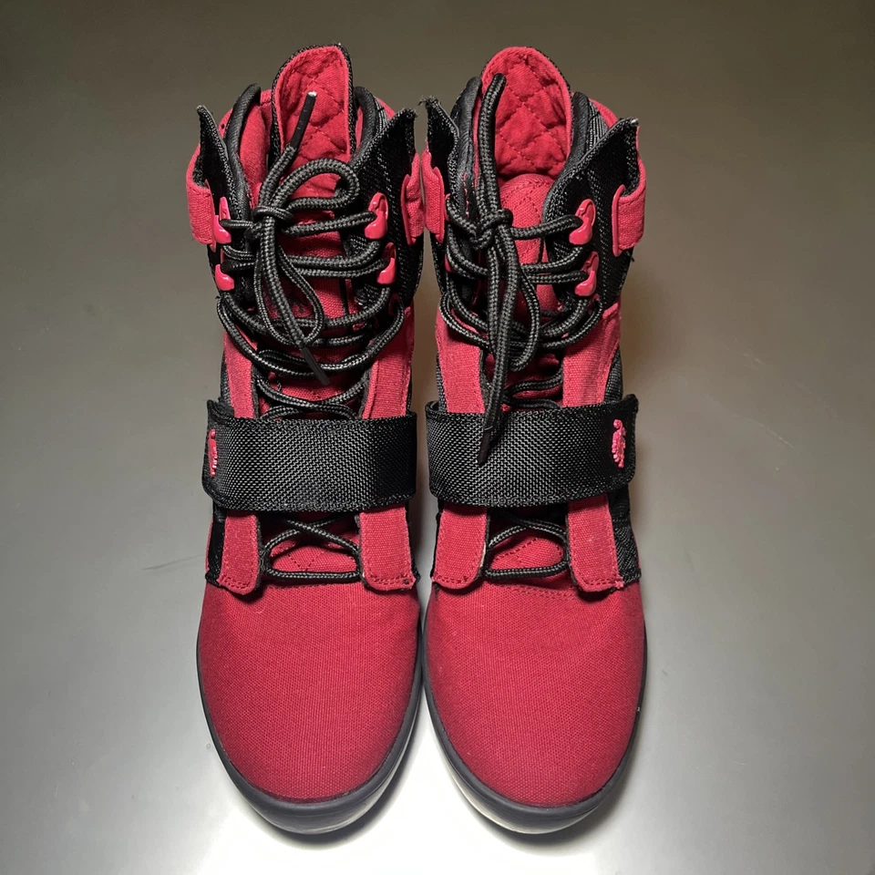 Zapatos VLADO Mujer Talla 9.5 ATLAS II WEDGE IG-1510-52 Rojo/Negro Cuña Oculta Foto 4 de 4