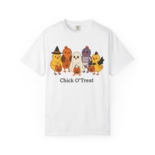Camiseta Unisex Chick o'Treat, Disfraz Halloween, Camisa Truco o Trato, Pollo