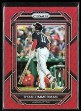 Ryan Zimmerman 2023 Panini Prizm Red /199 #203 Washington Nationals