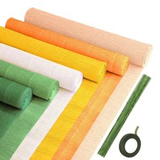 Crepe Paper Streamers 6 Rolls  10 x 98Inch 6 Yellow Colors Crepe Paper Sheets ...