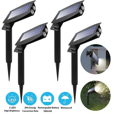 UMEXUS Solar Spotlights for Yard Garden Driveway White, 4-Packs Solar Light