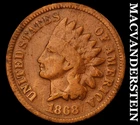 1868 Indian Head Cent- Semi Key Better Date No Reserve #J3410