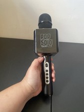 Tzumi Pop Solo Rechargeable BT Karaoke Microphone  Voice Mixer w/Phone Holder