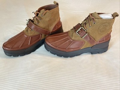 Polo Ralph Lauren Mens Oslo Low Waterproof Boots Strap Buckle Lace 11 .5 D. NIB