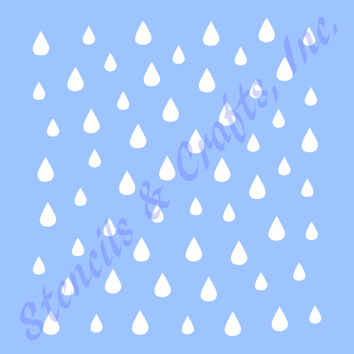 MINI GOCCE DI PIOGGIA STENCIL MODELLO PIOGGIA STENCIL MODELLO MODELLI VERNICE ARTE NUOVO - Foto 1 di 1