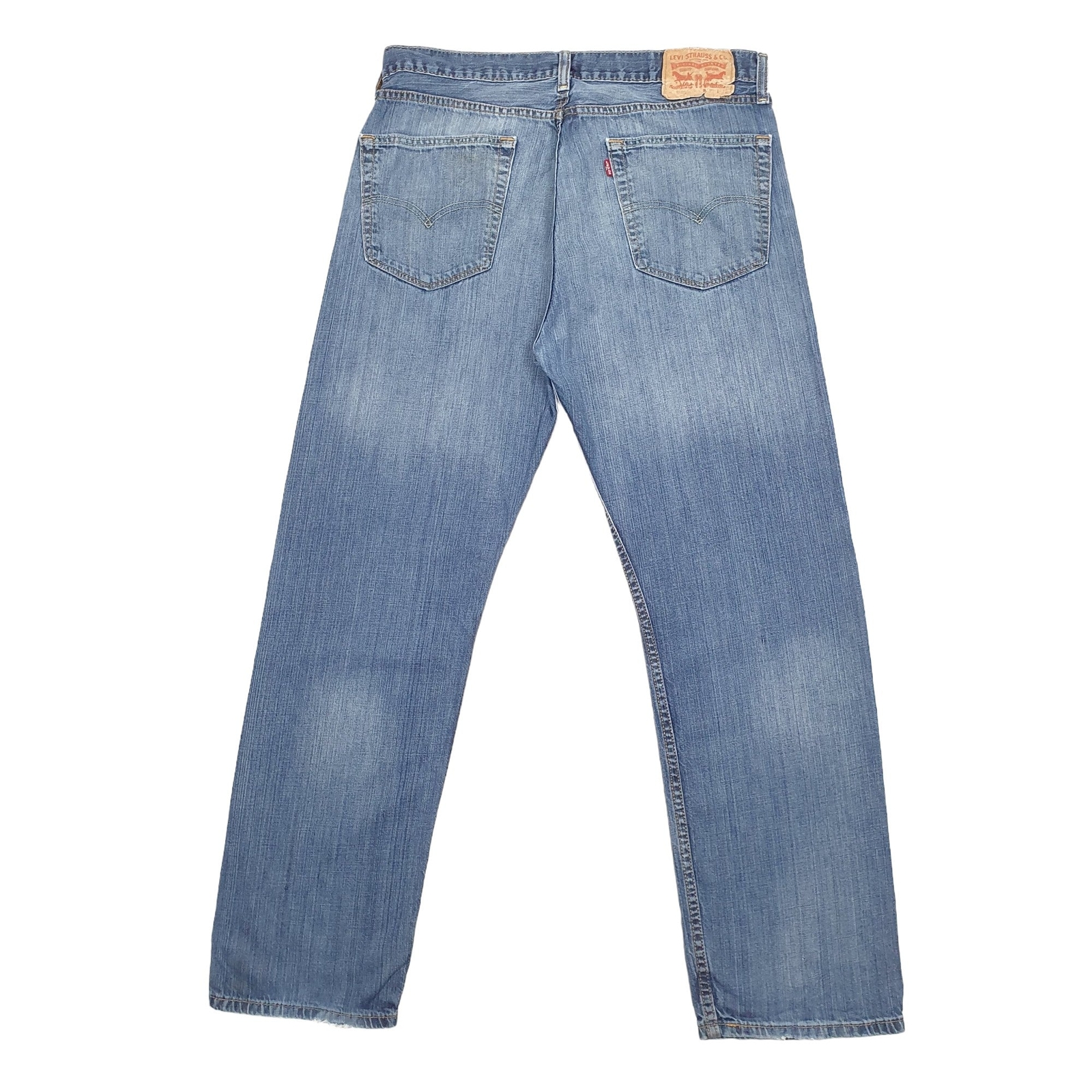 LEVIS Straight Jeans Regular Fit Blue Denim Trousers Mens W35 L32 image 4