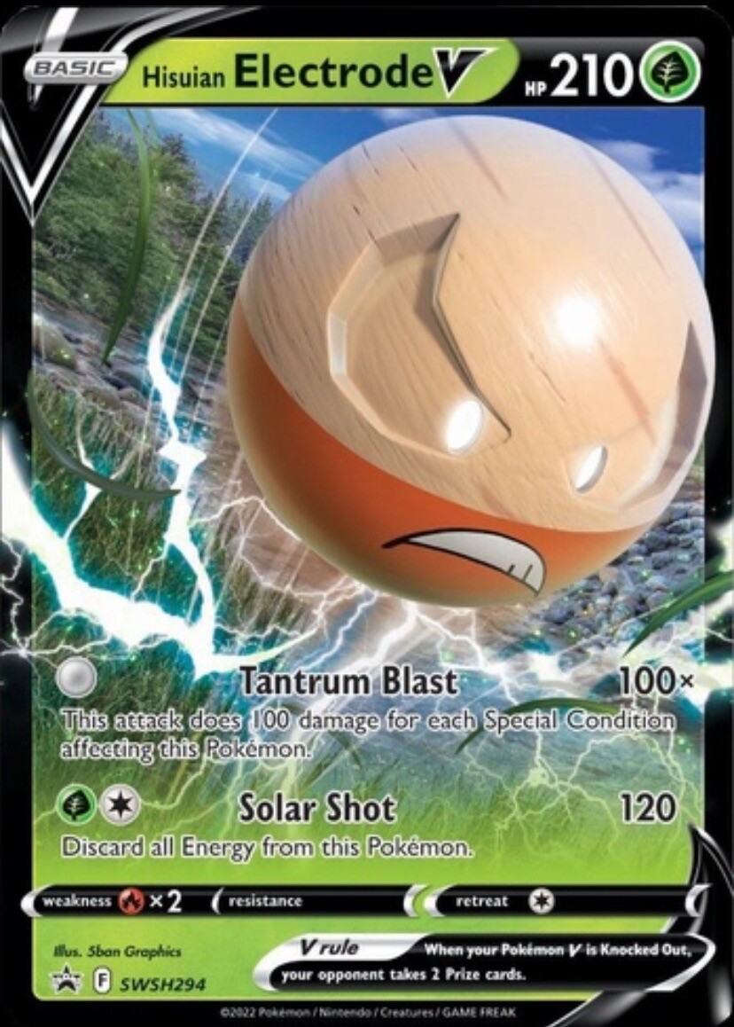 Pokémon TCG - Hisuian Electrode V SWSH294 Ultra Rare - Sword & Shield Mint ⚡️