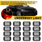 16Pods Pure Red 36 Led Rock Lights Underglow Underbody System Car Truck Lighting
