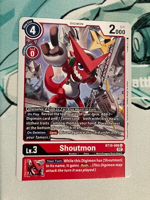 Shoutmon BT10-008 U Digimon CCG | Xros Encounter Near Mint English