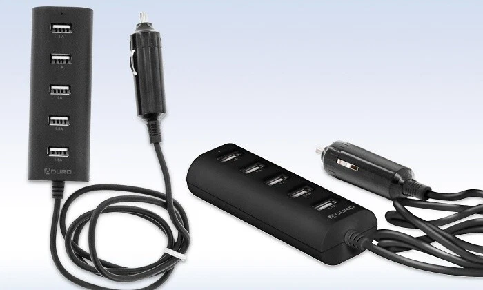 USB 5 Port Car Charger multiple power station  For Apple Samsung LG PSP Tablet - Image 2 of 4