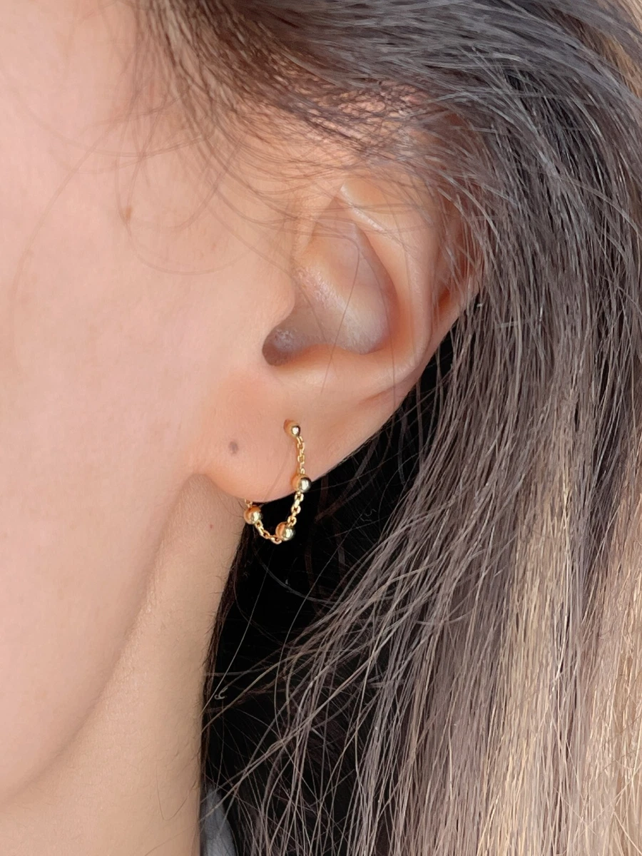 Earrings with 2024 back chain