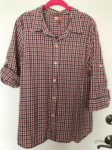 Black and White Checks Strappy Cotton Button-Down Top main image 1