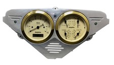 1955 1956 1957 1958 1959 Chevy Truck Quad 2 Gauge Dash Panel Cluster Set Gold 1955 1956 1957 1958 1959 Chevy Truck Quad 2 Gauge Dash Panel Cluster Set Gold