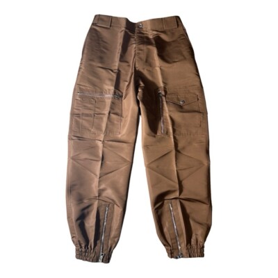 Alexander McQueen polyfaille military zip track trousers in