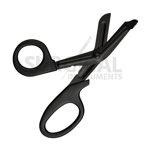 2 TIJERAS PARAMÉDICAS EMT TRAUMA TIJERAS PRIMEROS AUXILIOS 5,5" Acabado Negro Grado Alemán - Imagen 6 de 9