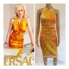 NWT VERSACE VINTAGE HALTER SEXY DRESS SIZE IT 40 ss/2005 STUNNING