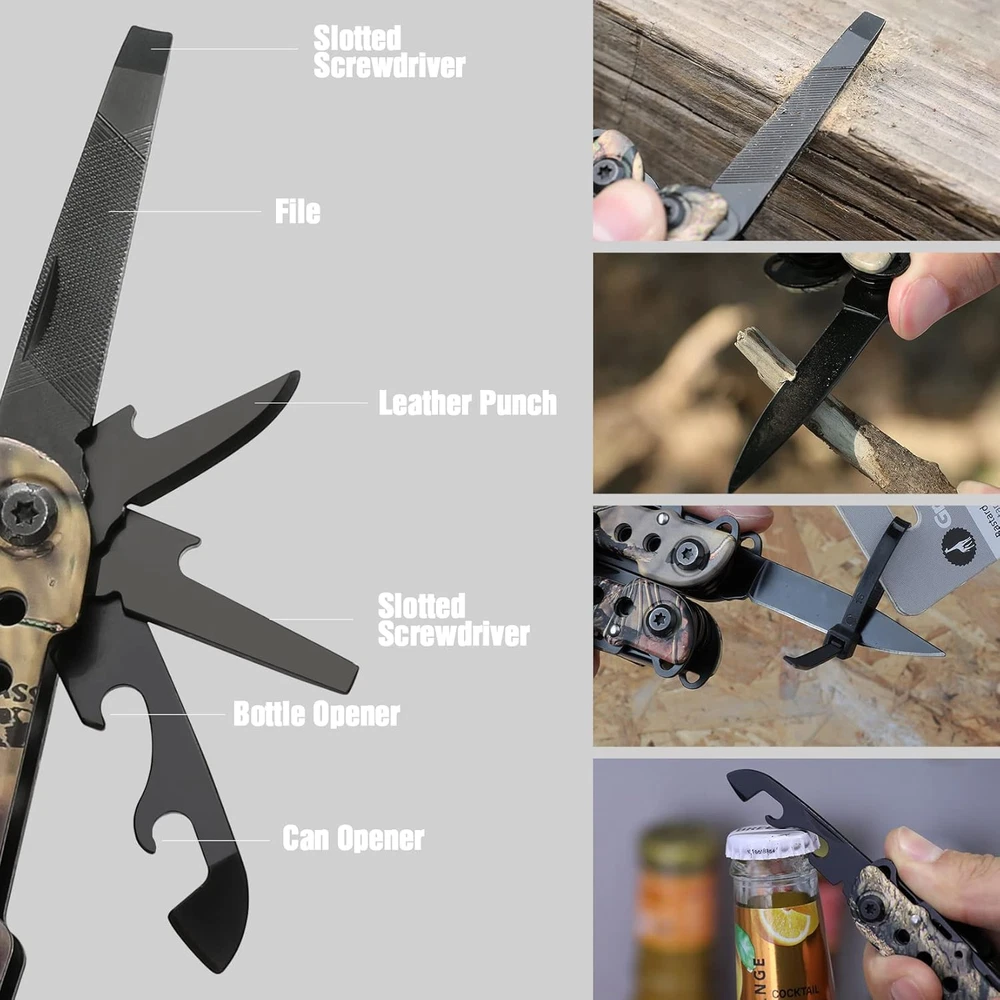 Multi-Tool - 13 in 1 Multi Function Pliers - Folding Pocket Tool with Sheath, Ca Multi-Tool - 13 in 1 Multi Function Pliers - Folding Pocket Tool with Sheath, Ca