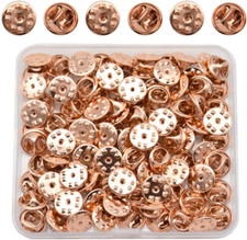 100 Pack Metal Locking Pin Backs Lapel Pin Butterfly Clutch Back for Brooch Tie