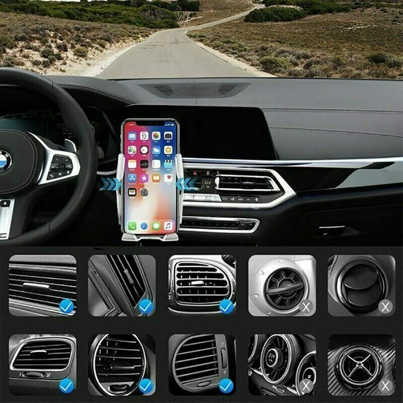 Wireless Charger Automatic Fast Car Phone Holder Fast Charging 10w Mount 360° - Image 2 of 4