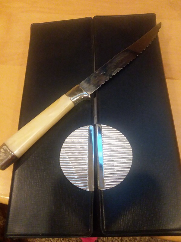 Vintage Mid Century Regent Sheffield English stainless steak knife set England 5