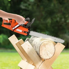 72cc Gas Powered Chainsaw with 24'' Guide Bar Saw Chain 2-Stroke Engine Cut Wood