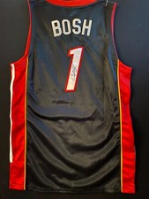 Chris Bosh Autographed Custom Black Miami Adidas NBA FINALS Basketball Jersey