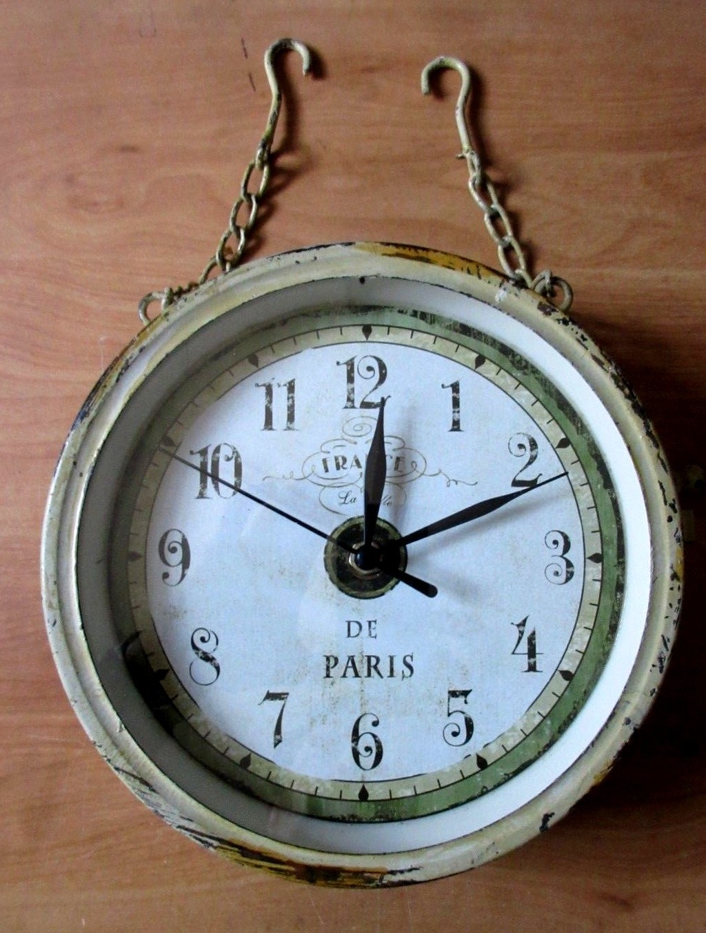 Clock Double Sided Hanging Double Sided Vintage Home Office Clock