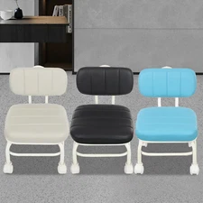 Grey/Black/Blue Bar Stool Modern Kitchen Dinning Chair with Backrest and Wheels