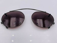 Vintage Eddie Bauer Black Gold Metal Oval Clips Clip-On Sunglasses Frames
