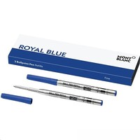 2X Montblanc Ballpoint/Kugelschreiber Mine F Royal Blue/ Blau - Refill/Ersatz