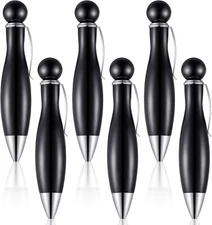 6 Pieces Short Fat Ballpoint Pen for Tremor, Arthritis, Parkinson'S, Black Ink
