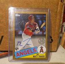 2020 Topps- 1985 Topps Baseball Autographs Series 2 Gold #85A-MT Matt Thaiss /50