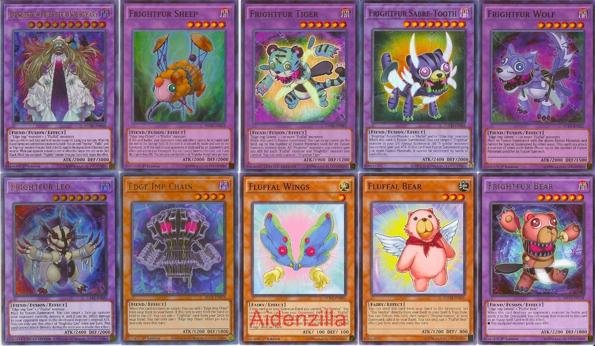 Yugioh Fluffal Deck - Frightfur Tiger Sabre-Tooth Leo Bear Edge