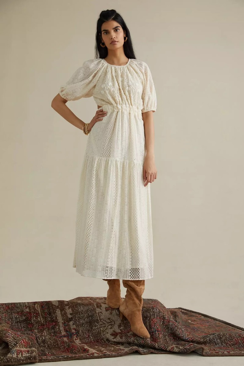 agneza lace maxi dress Anthropologie Agneza Lace Maxi Dress Sz 12