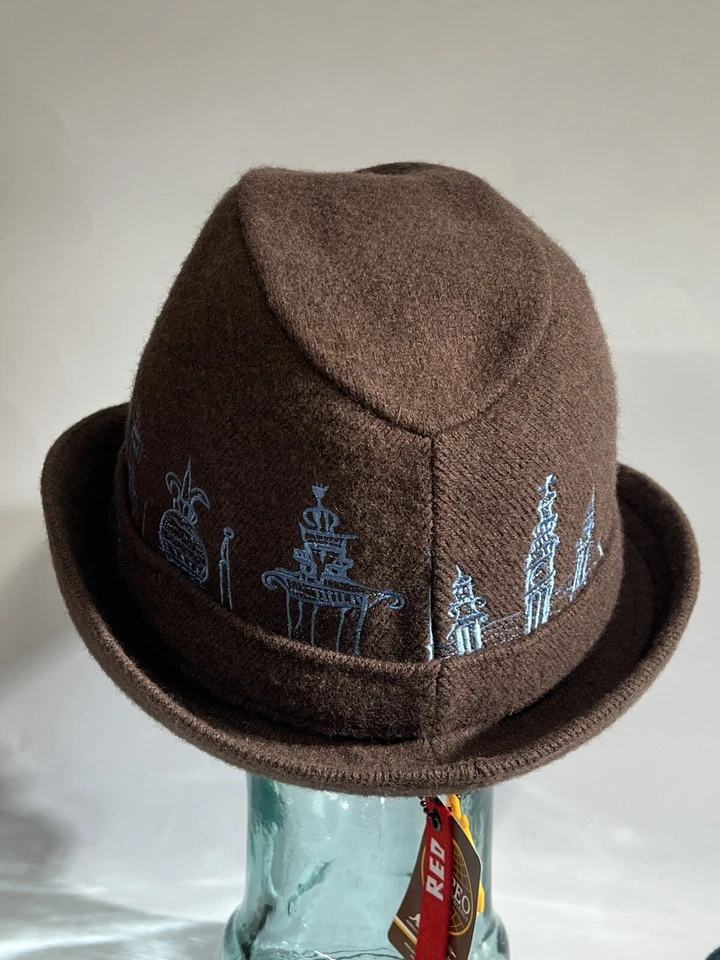 Kangol Stereo London Big Ben Paris DJ Player Trilby Wool Hat Fedora Medium NEW - Image 3 of 4