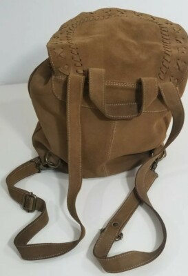 EUC Womens Genuine Leather Backpack Purse Hiking MTNG Europe 