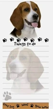 Lot of 2 - "Beagle Magnetic List Pads" Uniquely Shaped Sticky Notepad
