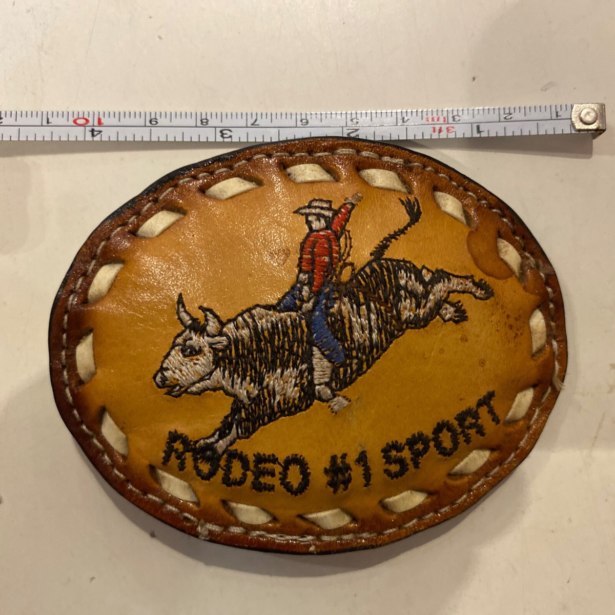 Gorgeous Vintage Tony Lama Rodeo Bull rider belt & buckle Tony Lama Western Stockyard Leather Belt | Pinto Ranch main image 3