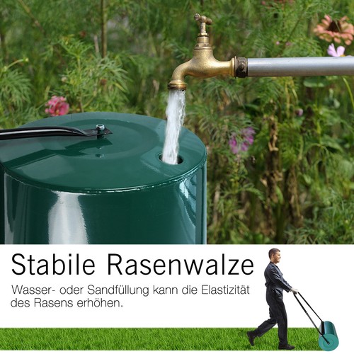 57cm Rasenwalze Rasenroller Handwalze Gartenwalze Rasenlüfter Ackerwalze Walze - Bild 3 von 12