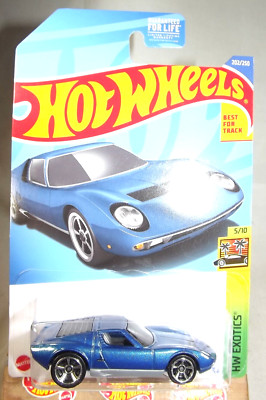 2022 Hot Wheels #202 HW Exotics 5/10 '71 LAMBORGHINI MIURA SV Blue w/ChromeMC5