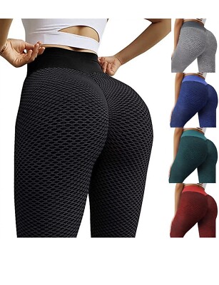 TicTok leggings size Large Women's highwaisted leggings textured new USA sell 