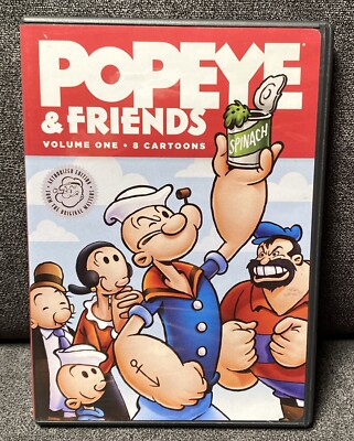 Popeye & Friends Volume One 8 Cartoons (DVD, 2008) Full Screen, Very Good