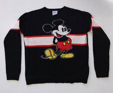 Forever 21 Girls Disney Mickey Mouse Knit Sweater Black with Stripe XL 13-14