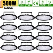 12X 500W UFO LED High Bay Light Shop Lights Warehouse Commercial Lighting Lamp
