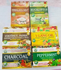 ORGANIC & 100% NATURAL HERBAL SOAP (Assorted Pack of 6)